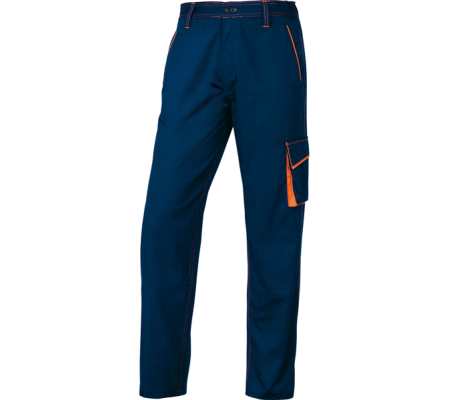 Pantalone da lavoro Panostyle M6PAN - sargia-poliestere-cotone - taglia L - blu-arancio - Deltaplus - M6PANBMGT - DMwebShop