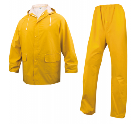 Completo impermeabile EN304 - giacca + pantalone - poliestere-PVC - taglia L - giallo - Deltaplus - EN304JAGT2 - 3295249128265 - DMwebShop