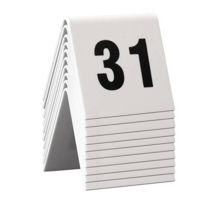 Numeri per tavoli - set da 31 a 40 - Securit - TN-31-40-WT - 8718226498144 - DMwebShop