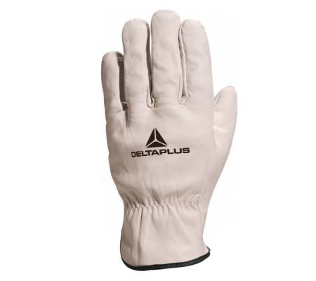 Guanti da lavoro FBN49 - pelle pieno fiore di bovino - taglia 09 - bianco - conf. 12 pezzi - Deltaplus - FBN4909 - 3295249018009 - DMwebShop