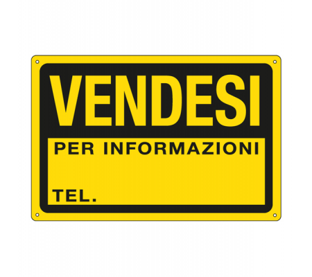 Cartello segnalatore - 30 x 20 cm - VENDESI - PPL - Cartelli Segnalatori 3344P