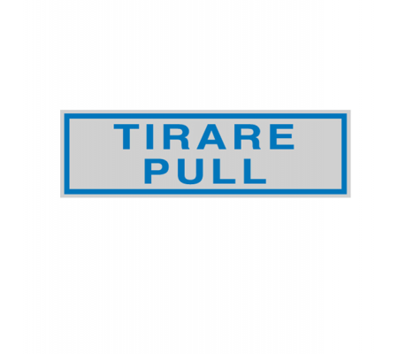 Targhetta adesiva - TIRARE PULL - 165 x 50 mm - Cartelli Segnalatori - 96780 - 8771749678011 - DMwebShop