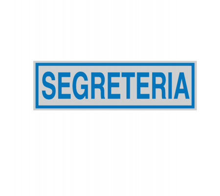 Targhetta adesiva - SEGRETERIA - 165 x 50 mm - Cartelli Segnalatori - 96690 - 8771819669062 - DMwebShop
