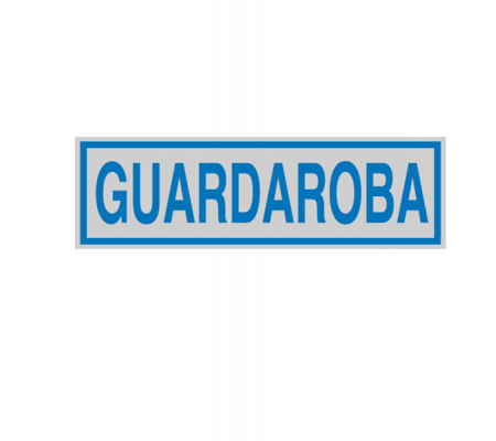 Targhetta adesiva - GUARDAROBA - 165 x 50 mm - Cartelli Segnalatori - 96667 - 8771839666744 - DMwebShop
