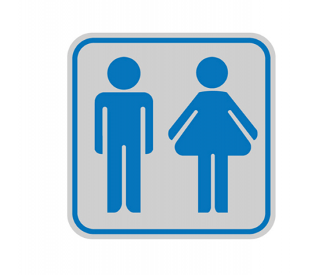 Targhetta adesiva - pittogramma Toilette uomo-donna - 82 x 82 mm - Cartelli Segnalatori - 9644B - 8772069644069 - DMwebShop
