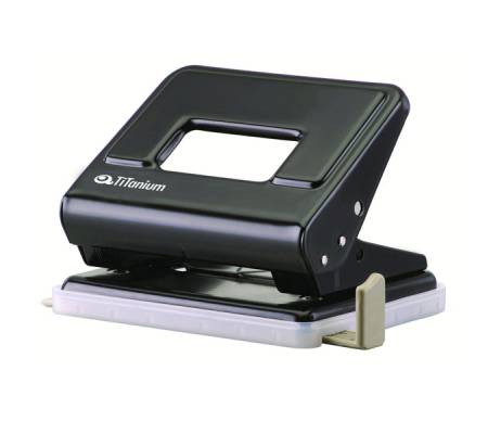 Perforatore in metallo 2 fori passo 8 cm nero Titanium TI2051N - 10408