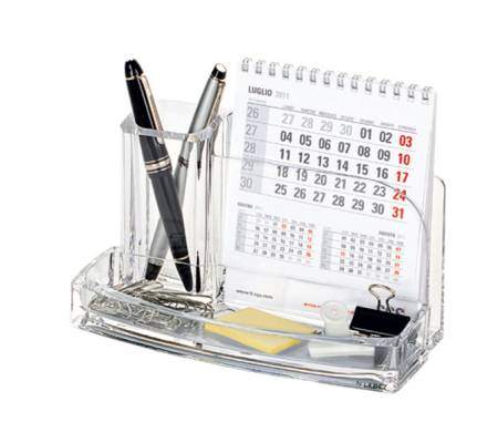 Portatutto da scrivania - acrilico - 20 x 12 x 10 cm - trasparente - Lebez - 1685 - 8007509016855 - DMwebShop