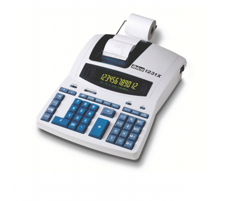 Calcolatrice da tavolo scrivente - 1231X - 12 cifre - bianco - Ibico - IB404009 - DMwebShop