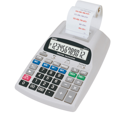 Calcolatrice da tavolo scrivente - 12 cifre - bianco - Markin - NPR711 - DMwebShop