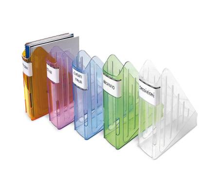 Portariviste Classic - 29,5 x 27 cm - dorso 7,5 cm - verde trasparente - Arda - TR4118V - 8003438141170 - DMwebShop