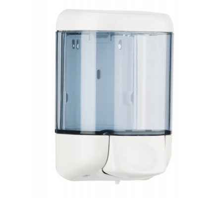 Dispenser da muro per sapone liquido - 12,8 x 11,2 x 20,5 cm - capacita' 1 lt - bianco-azzurro trasparente - Mar Plast - A61501 - 8020090092350 - DMwebShop