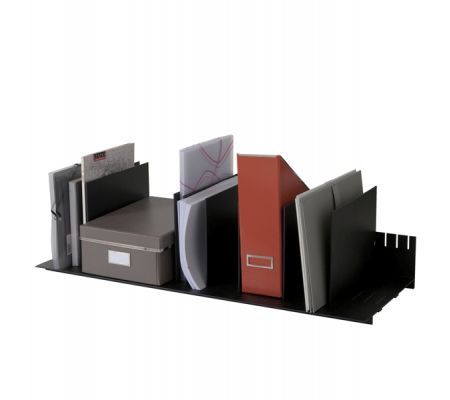 Portariviste - 10 separatori mobili - nero - 80,2 x 27,5 x 21 cm - nero - Paperflow - K421201 - 3660141200232 - DMwebShop