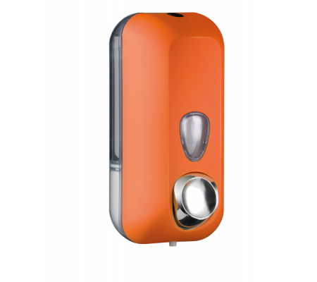 Dispenser Soft Touch per sapone liquido - 10,2 x 9 x 21,6 cm - capacita' 0,55 lt - arancio - Mar Plast - A71401AR - 8020090036897 - DMwebShop