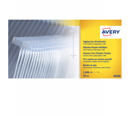 Fili standard per sparafili - PPL - 5 cm - conf. 5000 pezzi - Avery - AS050 - DMwebShop