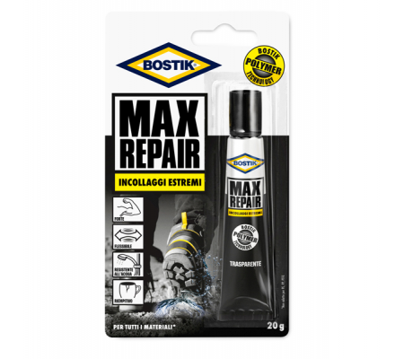 Adesivo Max Repair universale - 20 gr - trasparente - Bostik - D2260 - 64379 - 4026700659757 - DMwebShop