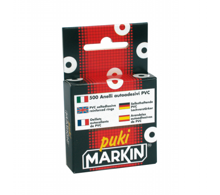 Salvabuchi adesivi - trasparente - conf. 500 pezzi - Markin - X260PUKIT - 8007047004161 - DMwebShop