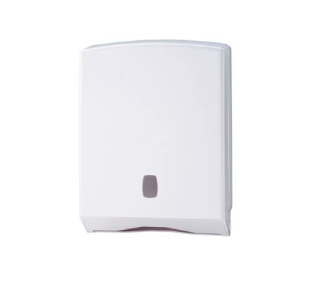 Distributore asciugamani piegati Basica - 27,8 x 12,8 x 38 cm - bianco-grigio - Medial International - 104026 - 8033433773663 - DMwebShop