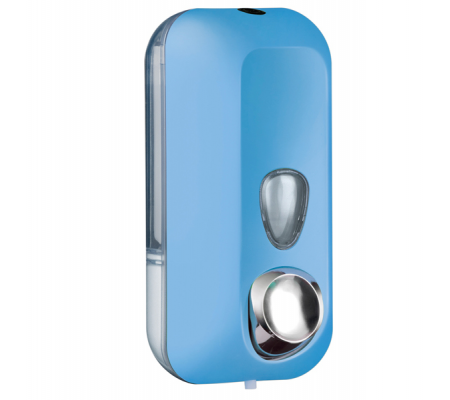 Dispenser Soft Touch per sapone liquido - 10,2 x 9 x 21,6 cm - capacita' 0,55 lt - azzurro - Mar Plast - A71401AZ - DMwebShop