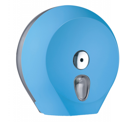 Dispenser Soft Touch di carta igienica in rotolo Mini Jumbo - 27 x 12,8 x 27,3 cm - plastica - azzurro - Mar Plast - A75610AZ - 8020090081637 - DMwebShop