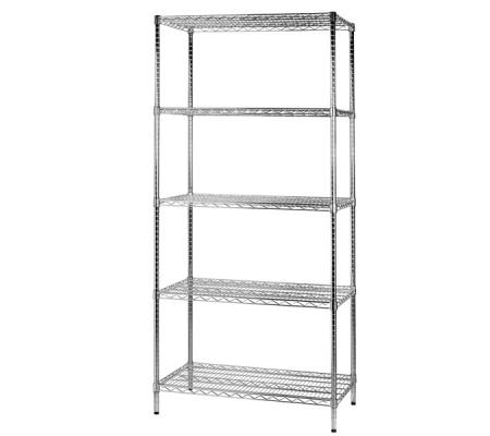 Kit scaffale Archimede - 5 ripiani - acciaio cromato - 60 x 90 x 200 cm - Serena Group - 5x609020 - 8032937536576 - DMwebShop