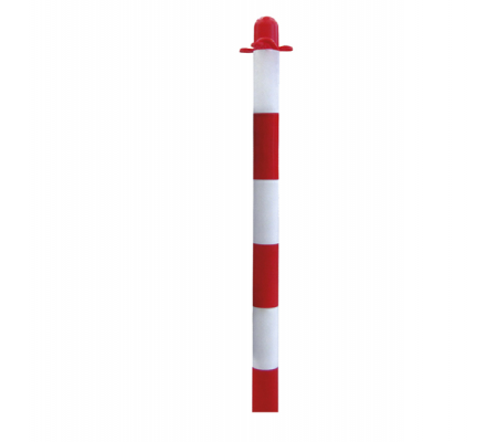 Paletto per colonnina di sicurezza - bianco-rosso - altezza 90 cm - Cartelli Segnalatori - CN93 - DMwebShop