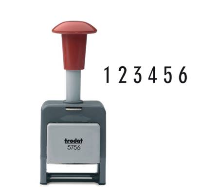 Timbro Numeratore 5756/P - automatico - 6 colonne 5,5 mm - autoinchiostrante - Trodat - 86621. - 92399866213 - DMwebShop