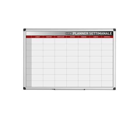 Planner magnetico settimanale - 90 x 60 cm - silver - Bi-office - GA03266170 - 5603750070436 - DMwebShop