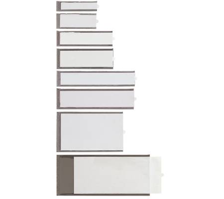 Portaetichette adesivo Ies - B1 - 16 x 63 mm - grigio - conf. 10 pezzi - Sei Rota - 320321 - 8004972001784 - DMwebShop