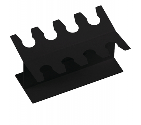 Portatimbri lineare - metallo - 8 posti - nero - Lebez - 074-N - DMwebShop