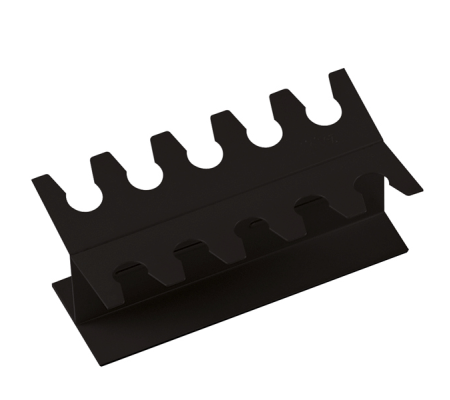 Portatimbri lineare - metallo - 10 posti - nero - Lebez - 075-N - DMwebShop