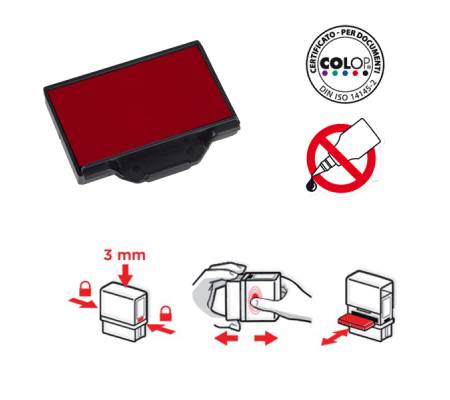 Tampone di ricambio E/20 - rosso - conf. 5 pezzi - Colop - E/20.R - 38076Z - DMwebShop