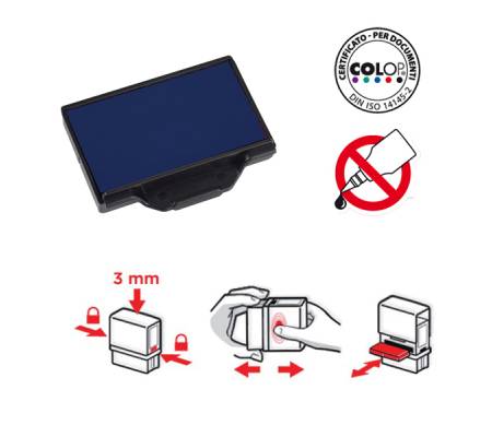 Tampone di ricambio E/30 - blu - conf. 5 pezzi - Colop - E/30.BL - 9004362300366 - DMwebShop