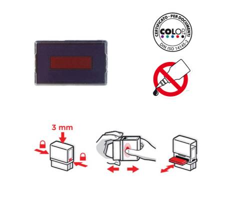 Tampone di ricambio - rosso-blu - conf. 5 pezzi - Colop - E2600.BIC - DMwebShop