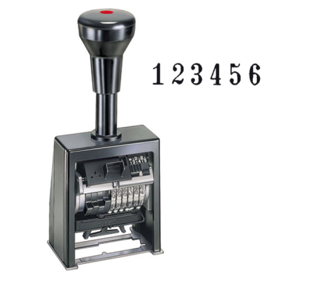 Timbro Numeratore B6K - autoinchiostrante - automatico - 6 colonne 4,5 mm - Reiner - B6K.4,5BLOCK - 4011170008044 - DMwebShop