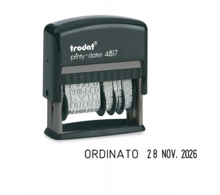 Timbro Printy Dater Eco 4817 Datario + Polinomio - 3,8 mm - autoinchiostrante - Trodat - 80363. - 9008056787648 - DMwebShop