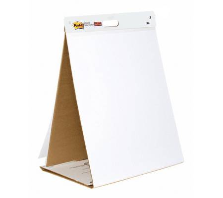 Blocco-Lavagna da tavolo Super Sticky autoportante - 20 fogli - in carta riciclata - 58,4 x 50,8 cm - bianco - Post-it - 7100171586 - 21200596384 - DMwebShop