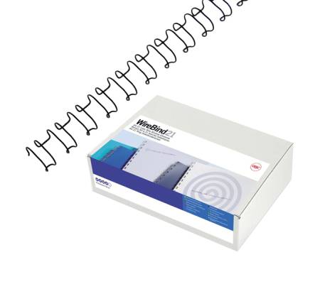 Dorsi spirale IbiWire - metallo - 21 anelli - 6 mm - argento - scatola 100 pezzi - GBC - IB160431 - 13465160431 - DMwebShop