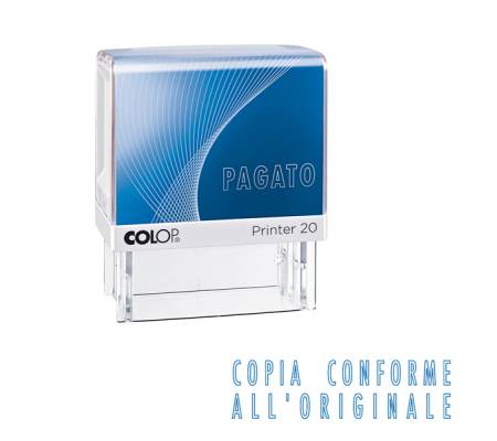 Timbro Printer 20/L G7 - COPIA CONFORME - autoinchiostrante - 14 x 38 mm - Colop - PRINTER.20/L0139 - 9004362434351 - DMwebShop