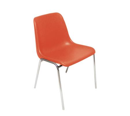 Sedia attesa Esse - senza braccioli - acciaio-PPL - rosso - Unisit - ESC/R - 8050043740205 - DMwebShop