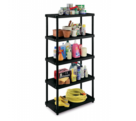 Scaffale 4080/5 - PPL - 5 ripiani - 80 x 40 x 173,4 cm - nero - Terry 1001895