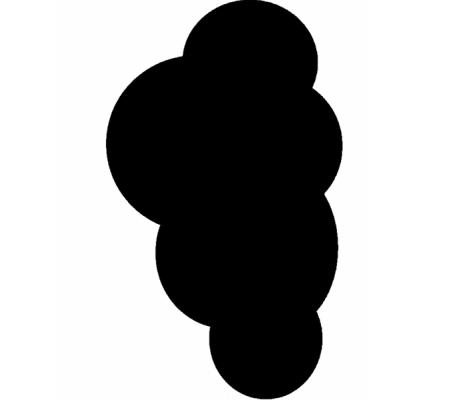 Lavagna da parete Silhouette - 48,5 x 30 cm - forma nuvola - nero - Securit - FB-CLOUD - 8718226493408 - DMwebShop