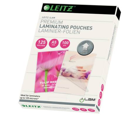 Pouches ILam - A5 - 154 x 216 mm - 2 x 125 micron - conf. 100 pezzi - Leitz - 74930000 - 4002432397778 - DMwebShop