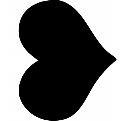 Lavagna da parete Silhouette - 29,5 x 35,8 cm - forma cuore - nero - Securit - FB-HEART - 8718226493385 - DMwebShop