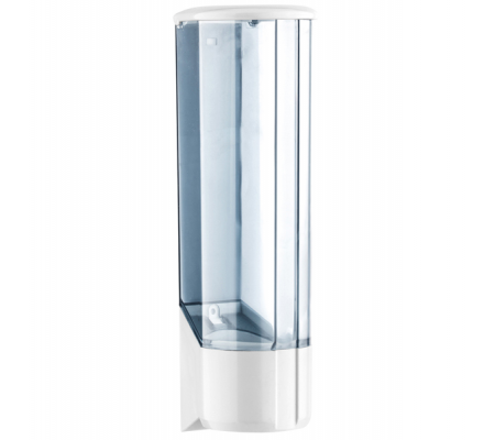 Dispenser per bicchieri in plastica - 10 x 10 x 31,5 cm - bianco-azzurro trasparente - Mar Plast - A55901 - 8020090002939 - DMwebShop