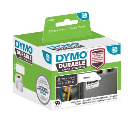 Rotolo 800 etichette LW Durable Industrial - 1933084 - 57x32 mm - carta - bianco - Dymo - 2112289 - 3026981122897 - DMwebShop