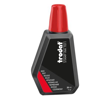 Inchiostro 7011 per timbro in gomma - 28 ml - rosso - Trodat - 55885. - 92399558859 - DMwebShop