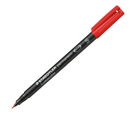 Pennarello Lumocolor Permanent 313 - punta 0,4 mm - rosso - Staedtler 3132