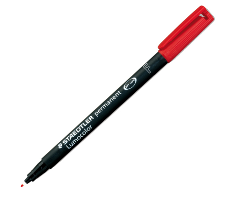 Pennarello Lumocolor Permanent 318 - punta 0,6 mm - rosso - Staedtler 3182