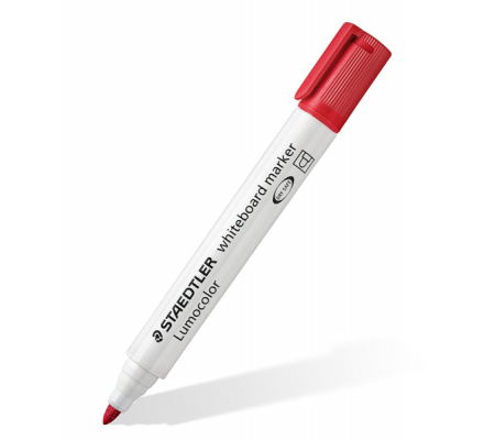 Pennarelli Lumocolor whiteboard 351 - punta tonda - tratto 2 mm - rosso - Staedtler 3512
