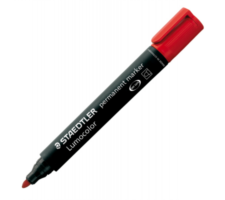 Marcatore Lumocolor Permanent 352 - punta tonda - tratto - 2 mm - rosso - Staedtler 3522